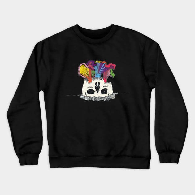 RAINBOW SKULL FUNGHI MUSHROOM Crewneck Sweatshirt by Shall1983